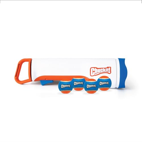 Chuckit! Cannon 16S Dog Ball Launcher, 16 Inch Size, Includes 4 Balls Total - size: Small