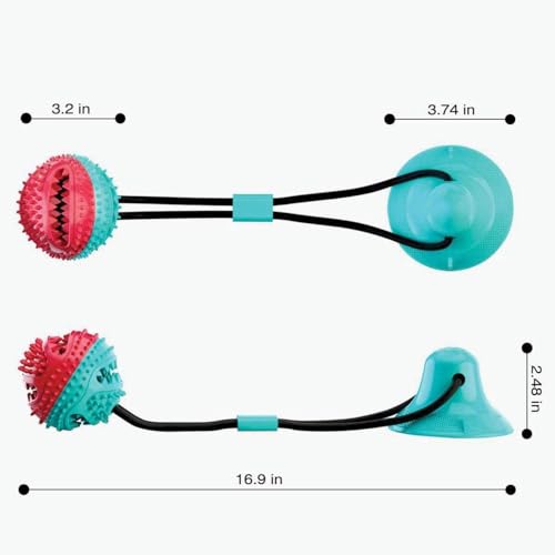 Dog Chew Toys for Aggressive Chewers, Puppy Dog Training Treats Teething Rope Toys for Boredom - Dog Puzzle Treat Food Dispensing Ball Toys for Small Large Dogs