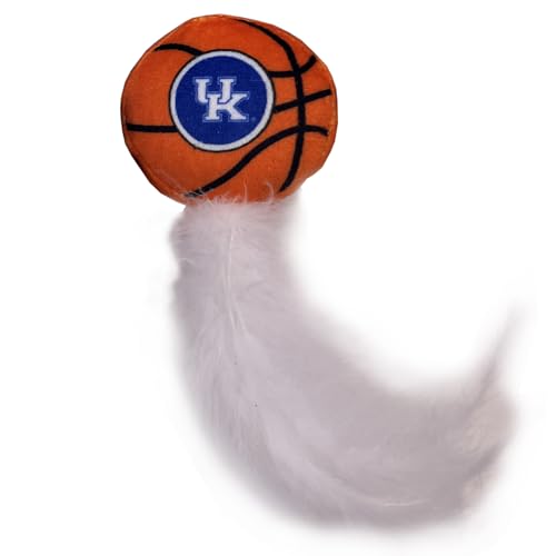 Pets First Best Plush CAT Toy - NCAA Kentucky Wildcats Complete Set of 3 Piece Cat Toys Filled with Fresh Catnip. Includes: 1 Helmet Cat Toy, 1 Football Cat Toy with Feathers, & 1 Beer Bottle. - color: Kentucky Wildcats