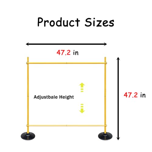 Adjustable Agility Hurdles, Soccer Training Poles, Dog Agility Jumps and Weave Equipment for Indoor and Outdoor Use - color: Yellow 4
