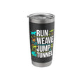Run Weave Jump Tunnel Dog Agility Stainless Steel Insulated Tumbler - color: Black