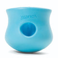 WEST PAW Zogoflex Toppl Interactive Treat Dispensing Puzzle Dog Toy for Mental Stimulation & Enrichment-Holds Kibble & Treats-Lickable, Freezable & Dishwasher Safe-Made in USA-Small-Aqua Blue - color: Aqua Blue, size: Small