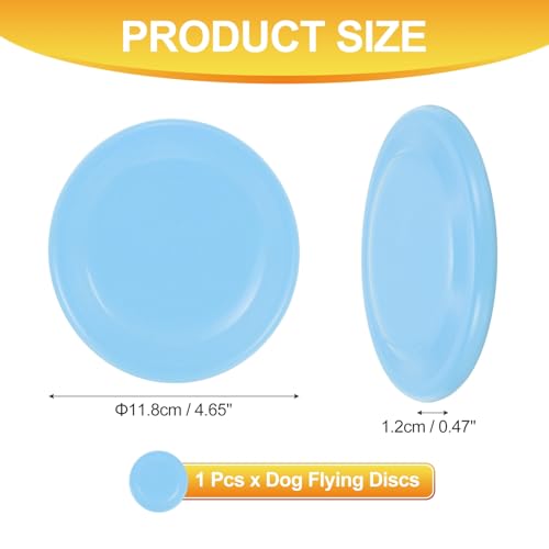 Dog Flying Discs, Dog Flying Discs Resistant Bite, 4.6" 2Pcs - color: Blue, size: 5 Inches