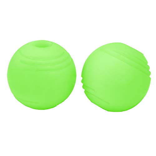 Chew King by Mammoth Set of 2 Glowing Fetch Ball, Durable Bouncy Interactive Toy for Pets & Dogs, Lightweight, 3 Inch, Fits Ball Launcher - color: 2-Pack, size: 3" (2 Pack)