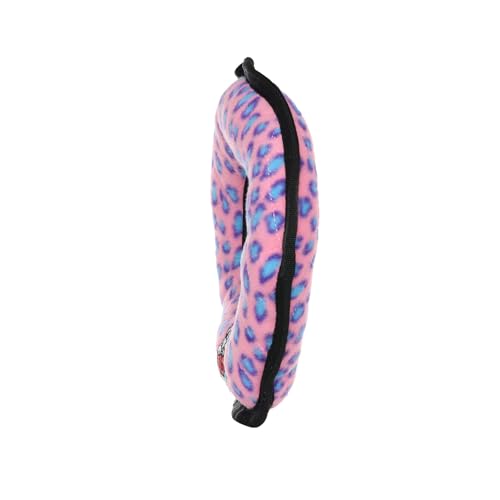 TUFFY® Ultimate Ring Ultra Durable Plush Dog Toy - color: Pink Leopard Ring
