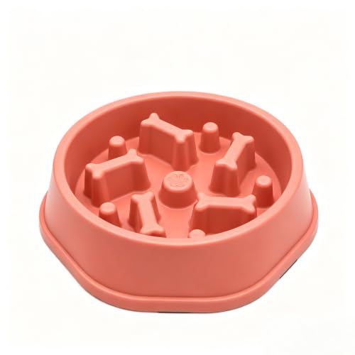 Slow Feeder Dog Bowl,Suitable for Small and Medium Breeds.Pink - color: Pink