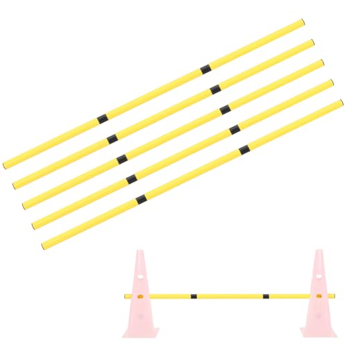 5 Pack Replacement Poles for Dog Agility Jumps Equipment Set, 41 Inches Long Each, No Cones