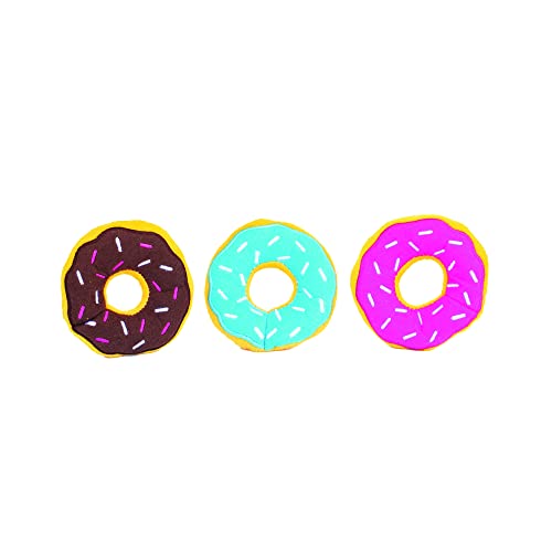 ZippyPaws Burrow Replacement Miniz Enrichment Squeaky Toys - Donutz - style: Original Donutz (3-pack)