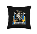 Jump BAR Club Dog Agility Training Practice Course Paw Throw Pillow - size: 16x16
