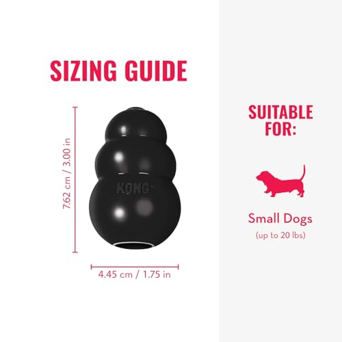 KONG Extreme Dog Toy, Durable Natural Rubber Chew, for Small Dogs - size: Small (Pack of 1)