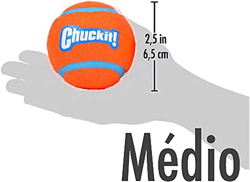 Chuckit! Dog Tennis Ball Toy, Medium 2.5in, 4 Pack, for 20-60lbs Dogs - size: Medium - Pack of 4