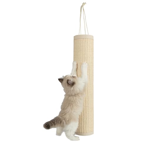 Best Pet Supplies Catify Hanging Cat Scratcher - Log, Beige - color: Beige Log