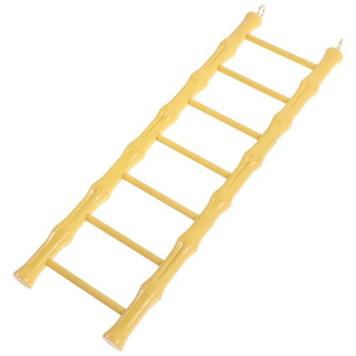 Yardwe Hamster Ladder Bird Ladder for Bird Cage Plastic Yellow