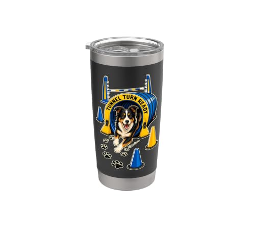TUNNEL TURN READY Dog Agility Course, Training, Jump Bar Stainless Steel Insulated Tumbler - color: Black
