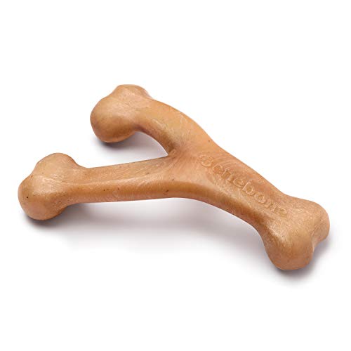 Benebone Wishbone Dog Chew Toy for Aggressive Chewers, Real Chicken, Giant - size: Giant