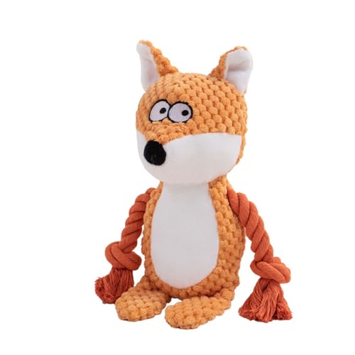 Dog Toys, Dog Squeaker Toys with Crinkle Paper (Orange Fox) - color: Orange Fox