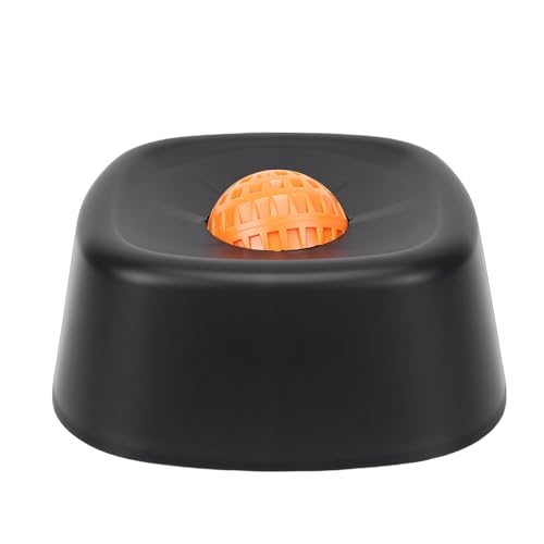 TOPINCN Slow Feeder Bowl, Spherical Lick Mat for Dogs and Cats Slow Feeder Dog Lick Ball Treat Dispenser, Non Slip Licking Bowl, Enrichment Toys (Black)