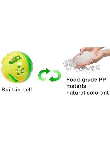 25-Pack Hollow Plastic Play Balls, Assorted Shapes for Ferrets - size: 1.5'' - 2.8''