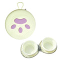 Zegcohjave 2-in-1 Collapsible Dog Bowls,Portable Dog Food and Water Bowl - color: light yellow