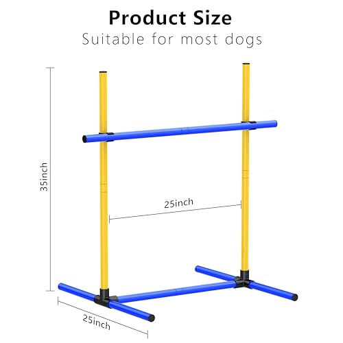 Dog Agility Hurdle, 4 Jump Bar Sets Indoor Outdoor Backyard Train - color: Hurdle 4-sets
