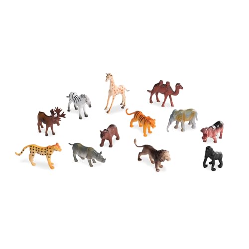 Terra by Battat Wild Animal Figurines Tube, 60 Mini Safari Figures, Animals - style: Wild Animals in Tube