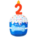 Dansydaisy Dog Birthday Cake Toy Squeaky Plush Gift,2nd,Blue - color: Blue, style: 2nd