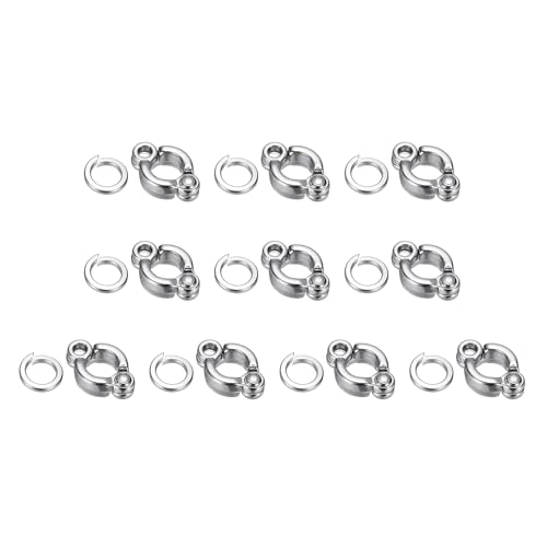 Bird Foot Rings 10Set 5.5mm/0.22" ID Metal Leg Ring Silver Tone - size: 5.5mm/0.22" ID