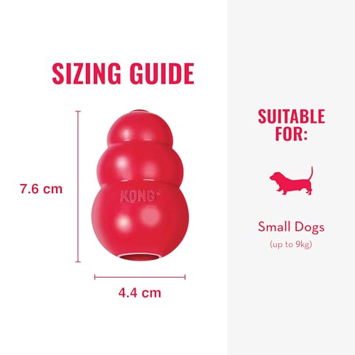 KONG Classic Stuffable Dog Toy, Natural Rubber, for Small Dogs (Pack of 2) - size: Small(2-Pack)