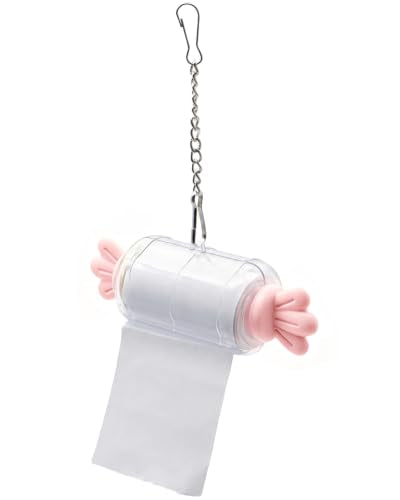 Parrot Rolling Paper Play Toy for Parakeet Cockatiel Conure, Pink - color: Pink