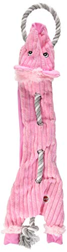 SPOT Skinneeez Barnyard Tug Dog Toy - Rope Design for Strong Chewers, Squeaker & Crinkle, Stuffing-Free, Tug Toy for Medium to Large Dogs & Puppies -23 inch, Style Varies