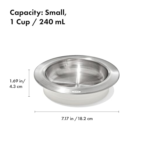 OXO Pet Nonslip Stainless Steel Dog Bowl - Small, 1 Cup Capacity - style: Bowl - Small