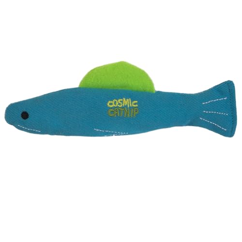 Pet Zone Annette Fish Cat Toy, 100% Catnip Filled Plush, for Indoor Cats