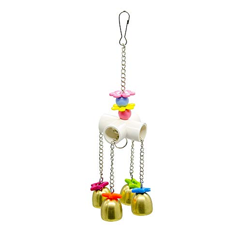 IUHKBH Bird Parrot Toy Colorful Bird Swing Toys with Bell Hanging Toy for Budgie Lovebirds Conures Small Parakeet Cages Decorative Accessories