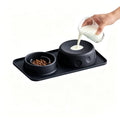 Slow Feeder Dog Bowls & Lick Bowl with Rolling Ball, Interactive Dog Bowl - color: Black