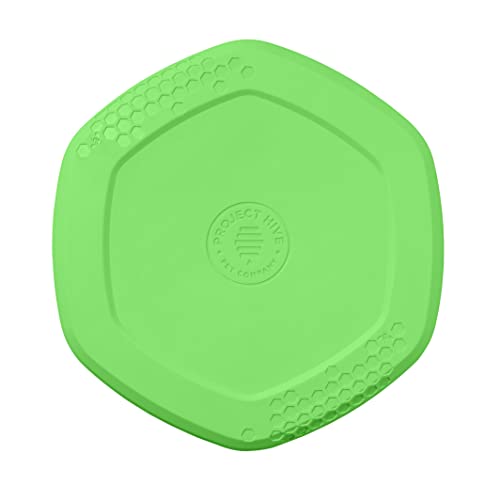 PROJECT HIVE ·PET COMPANY· Dog disc - Great for Fetch - Includes a Lick mat on Back - Floats in Water, Smooth Glide - Made in The USA (Tropical Coconut) - color: Tropical Coconut