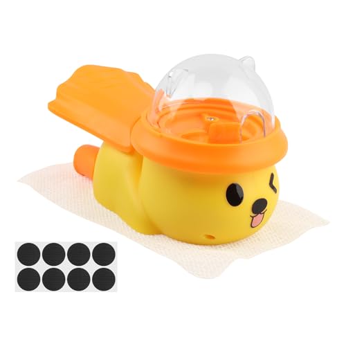 Dog Interactive Treat Dispenser Toy, Interactive Dog Toys Food Puzzle Do g Treat Dispenser Slow Feeder for Small Medium Dogs Cats IQ Training Reduces Bloating for Healthy Eating (Yellow)