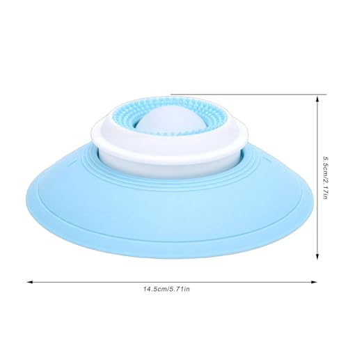 Yosoo Interactive Dog Licking Bowl Enrichment Toy, Suction Cup Base Treat Dispensing Foraging Ball, Teeth Gums Clean Safe Durable Cat Dog Lick Toy, 5.79x2.36in (White) - color: White