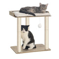 FourFurPets Modern Cat Tree for Large Cats, Full Sisal Cat Scratching Post - color: Greige, size: 19.7"L x 13.4"W x 22"H