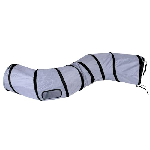 iCAGY Cat Tunnel Toys for Indoor Cats Kittens Rabbits, Pet Toy Play Tunnels - color: Dark Grey