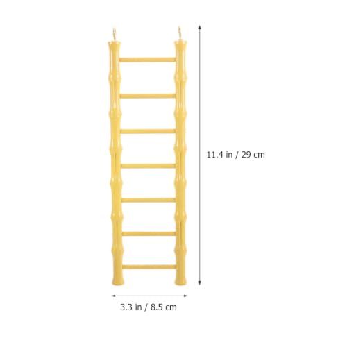 Yardwe Hamster Ladder Bird Ladder for Bird Cage Plastic Yellow