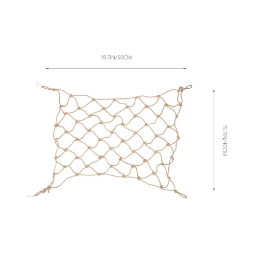ORFOFE Bird Climbing Net Rope Climbing Net Hammock for Parrot Hamster Small Rat Hanging Pet Toy for Climbing Chewing Playing Includes 4 Hooks 21.65 X 17.32 in