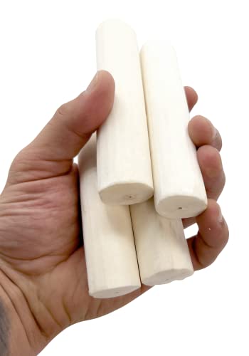 5500 Natural Sola Log PK4 - Handcut Sola Wood Bird Foot Toys, Lightweight - color: Sola Logs no Bark, size: Pack 4