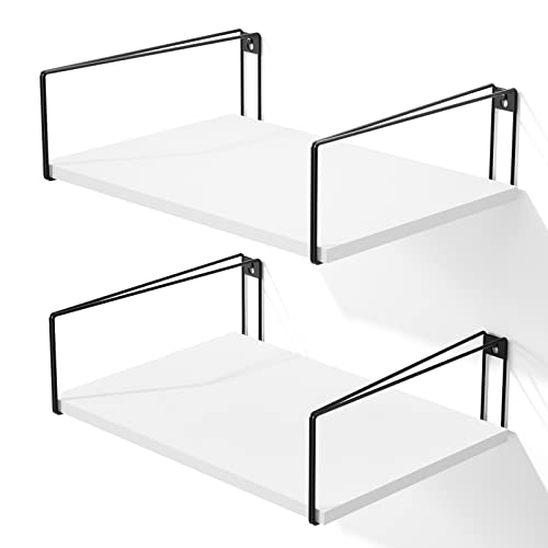 SRIWATANA Deep Floating Shelves for Wall 16''W x 12''D, Wide Shelves White - color: White