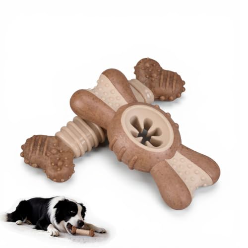 Dog Puzzle Chew Toy Durable Interactive Nylon Toys - color: Brown