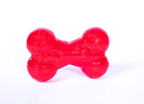 SPOT Play Strong Bone- Durable TPR Long Lasting Dog Chew for Aggressive Chewers, Hole for Treats, Virtually Indestructible Toy for Medium Dogs & Puppies - 5.5 inch - size: Medium