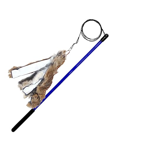Wildcat Teaser Wand - Works with attachments Made for Wildcat and Popular Bird and Catcher Mouse Type Wands/Poles (Wildcat W/Rabbit Chaser)