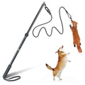 Flirt Pole for Dogs - Heavy Duty Interactive Dog Rope Toy, Agility Training Fishing Pole for Large and Small Breeds, Durable Exercise Stick with Replaceable Tails