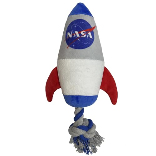 Pets First NASA Rocket Rope Dog Toy, Rocketship Toy for Dogs and Cats with NASA Logo and Design - style: Rocket Rope Toy
