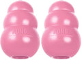 KONG - Puppy Toy Natural Teething Rubber - Fun to Chew, Chase and Fetch - for Medium Puppies - Pink (Pack of 2) - color: Pink, size: Medium (Pack of 2)