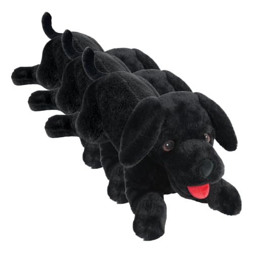 LotFancy Dog Stuffed Animal, 26 inch Black Lab Plush Dog, Realistic Stuffed Dog, Puppy Plush Toy for Kids (Pack of 3) - color: Black, size: 26 inch (Pack of 3)